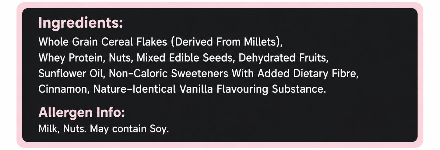 High-Protein Millet Muesli – Vanilla | No Sugar | 27g Protein | 10-day Trial Pack | 500g